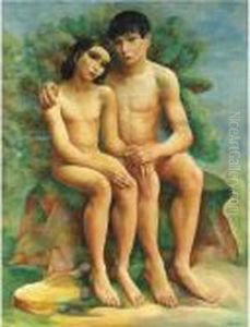 Couple Assis by Jean Kisling