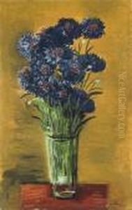 Bouquet De Fleurs Bleues by Jean Kisling