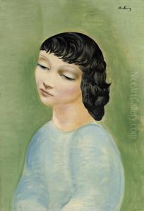 Jeune Fille Au Corsage Bleu