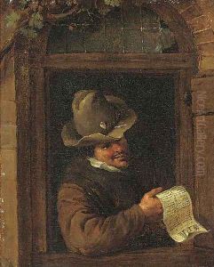 A young man at a niche