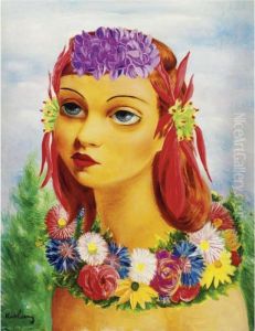 Petite Tete Fleurie by Jean Kisling