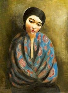 Jeune Fille Au Chle Bleu