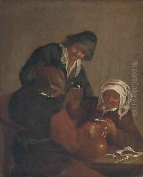 Peasants making merry in a tavern - view 1