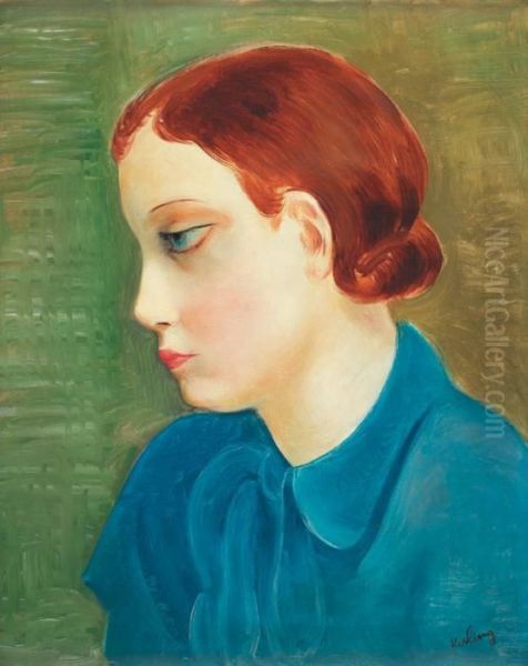 Portrait Au Corsage Bleu - view 1