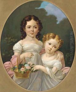 Portrait of two girls by James George O'Brien