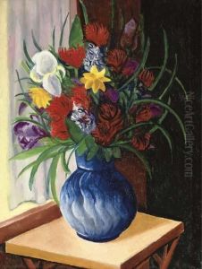 Vase De Fleurs by Jean Kisling