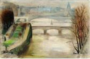 Paris La Seine by Jean Kisling