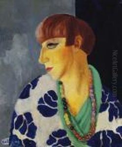 Portrait De Mme Renee Kisling by Jean Kisling