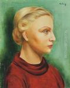 Portrait De Femme by Jean Kisling