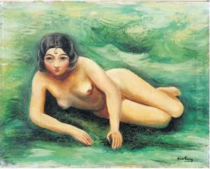 Nue Allongee Dans L'herbe Nue Allongee Dans L'herbe