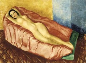 Nu Au Divan Rouge by Jean Kisling