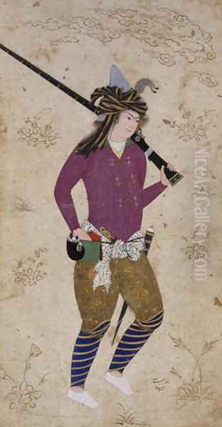 Youthful hunter with gun - view 1