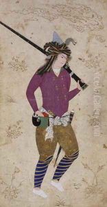 Youthful hunter with gun
