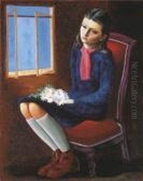 Jeune Fille Assise Aux Marguerites - view 1