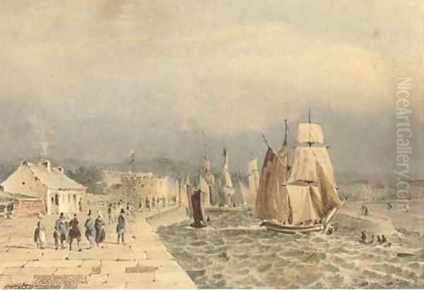 Shipping at the entrance of the port of Havre de Grace - view 1