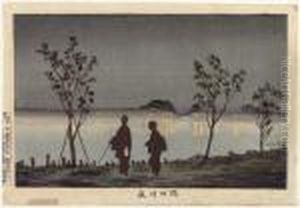 Sumidagawa Yoru by Kobayashi Kiyochika