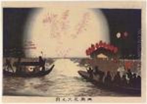 Ryogoku Hanabi No Zu by Kobayashi Kiyochika