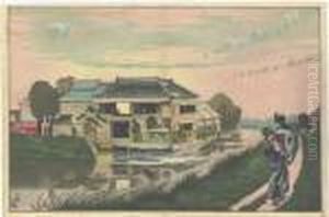 Yanagishima Nichibotsu by Kobayashi Kiyochika