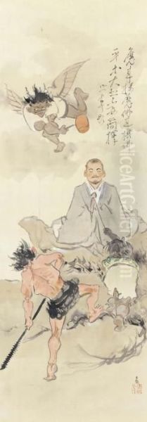 Demons Taunting A Monk - view 1