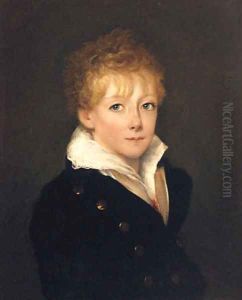 Portrait Of A Boy, Quarter-Length, In A Blue Coat And White Shirt