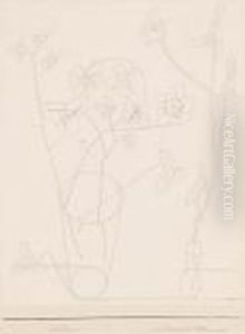 Blumen In Zwei Glasern. by Paul Klee