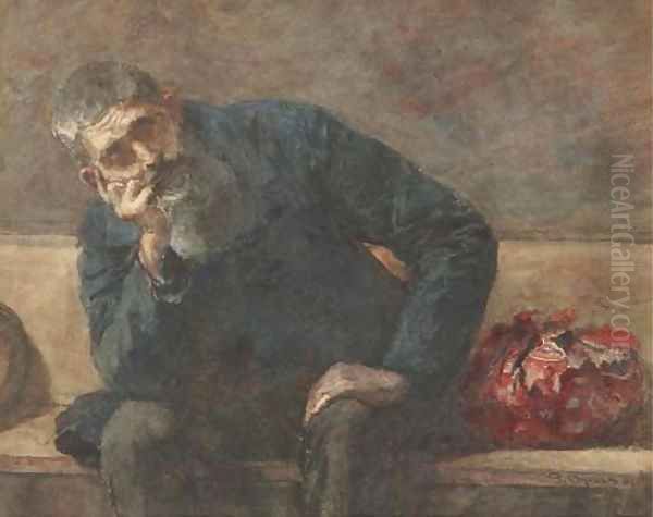L'Emigrant a traveller resting - view 1