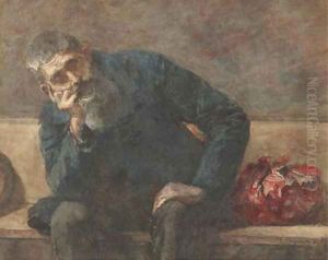 L'Emigrant a traveller resting by Pieter Oyens