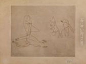 was Lauft Er.. " by Paul Klee