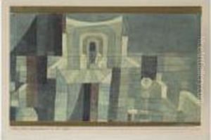 Architektur In Rot U Grun (architecture In Red And Green) by Paul Klee
