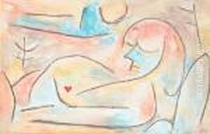 Komposition Mit Liegender Frau by Paul Klee