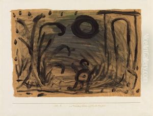 Ein Vorhang-schloss Geht Nachts Spazieren by Paul Klee