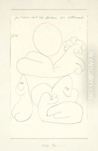 "der Torso Und Die Seinen Bei Vollmond" by Paul Klee
