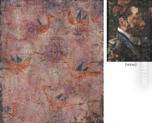 Blaugeflugelte Vogel (recto); Portrat Eines Mannes (verso) by Paul Klee