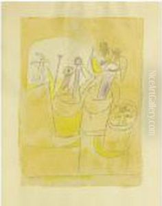 Blumenstocke I (kornfeld 78) by Paul Klee