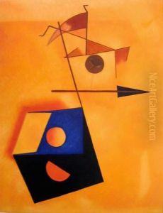 Abstract On Orange by Paul Klee