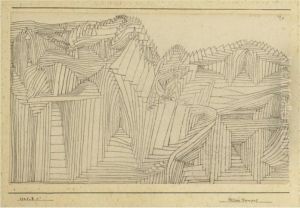 Felsen Tempel (rock-cut Temple) by Paul Klee