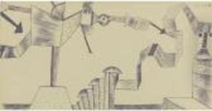 Utopische Bretterconstruction (utopian Construction Withboards) by Paul Klee