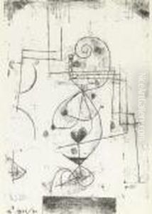 Herzdame (kornfeld 80) by Paul Klee