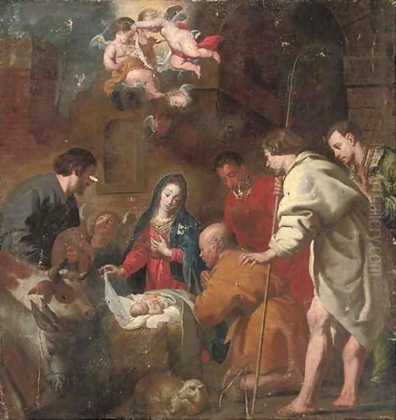 The Adoration of the Shepherds by Jacob van, the Elder Oost