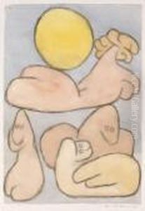 Der Torso Und Die Seinen, Bei Vollmond by Paul Klee