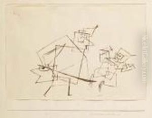 Rasender Krieger Ii by Paul Klee