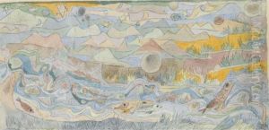 Forellenbach Miniaturartig (trout Brook Miniature-like) by Paul Klee