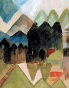 Ogrod Franza Marca, Ok. 1915 by Paul Klee