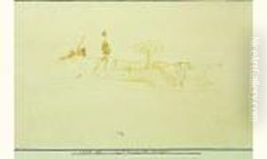 Auf Tauchende Krieger (guerriers En Train D'apparaitre) by Paul Klee