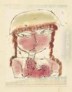 Rotes Madchen Mit Gelbem Topfhut by Paul Klee