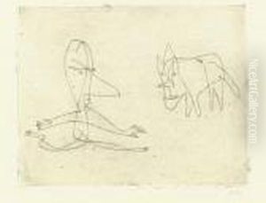 Was Lauft Er? (kornfeld 109) by Paul Klee