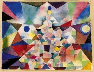 Stadt Vom Tempel Gekront (city Crowned With A Temple) by Paul Klee
