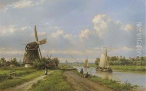 A View Of The Vliet With The Hague In The Distance