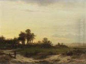 A Summer Landscape With Travellers Resting A Summer Landscape With Travellers Resting