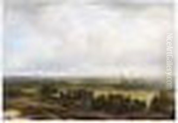 A Summer Landscape With A Town In The Distance - view 1